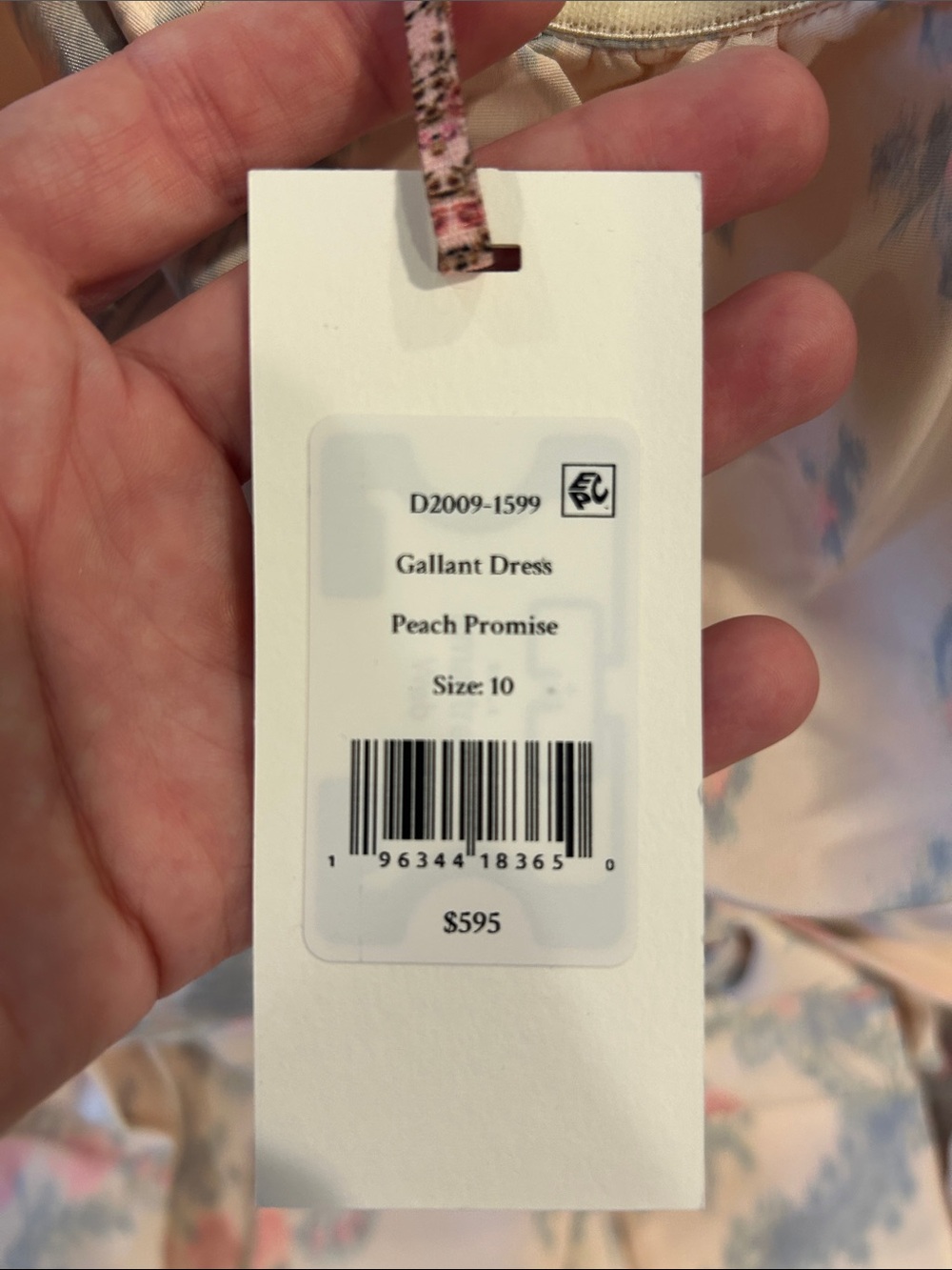 LoveShackFancy Pastel Pink & Light Blue Floral Dress - Picture 6 of 11